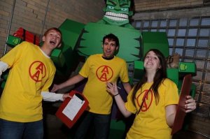 Attacked by the Hulk.